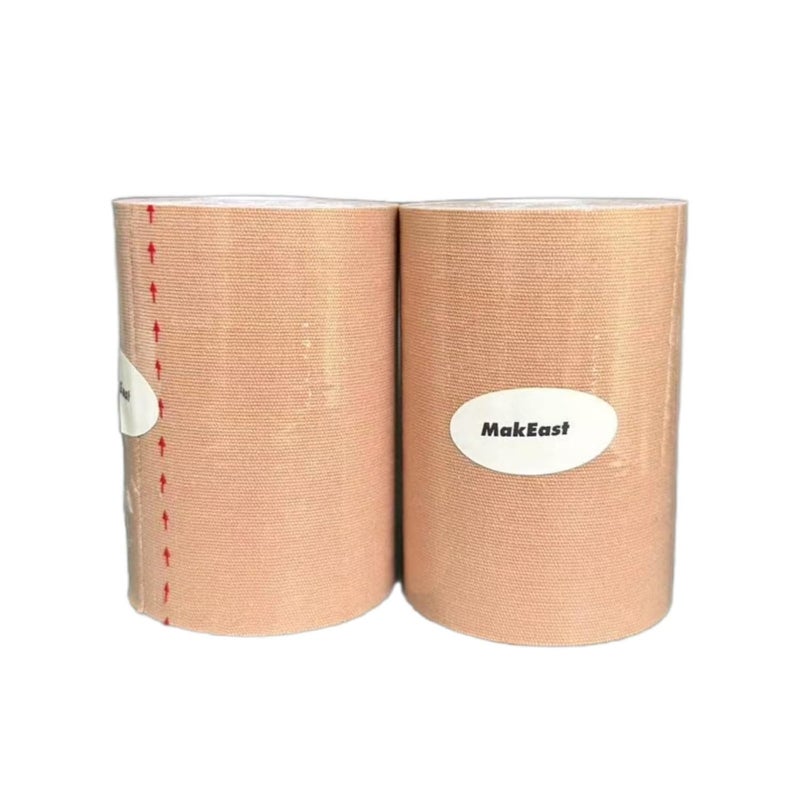 MakEast 2 Rolls Trans Tape for Transitioning Extra Wide Chest Binding Tape Latex Free FTM Chest Binder with Nipple Covers Ultra Sticky Waterproof & Flexible 4 in X 16.5 ft (Espresso) - Image 5